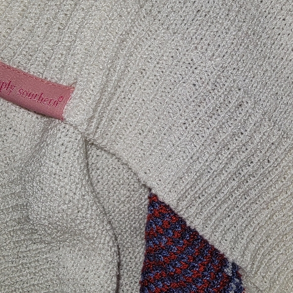 SIMPLY SOUTHERN "USA" summer weight sweater. Patriotic, Red, White Blue. NWT XXL - Picture 8 of 11